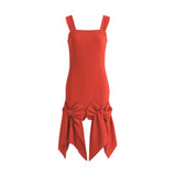 Radiant Red Elliston Bow-Tail Dress