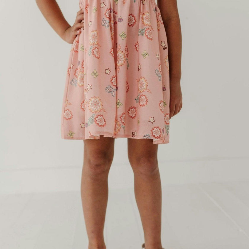 Peasant Bubble Sleeve Dress