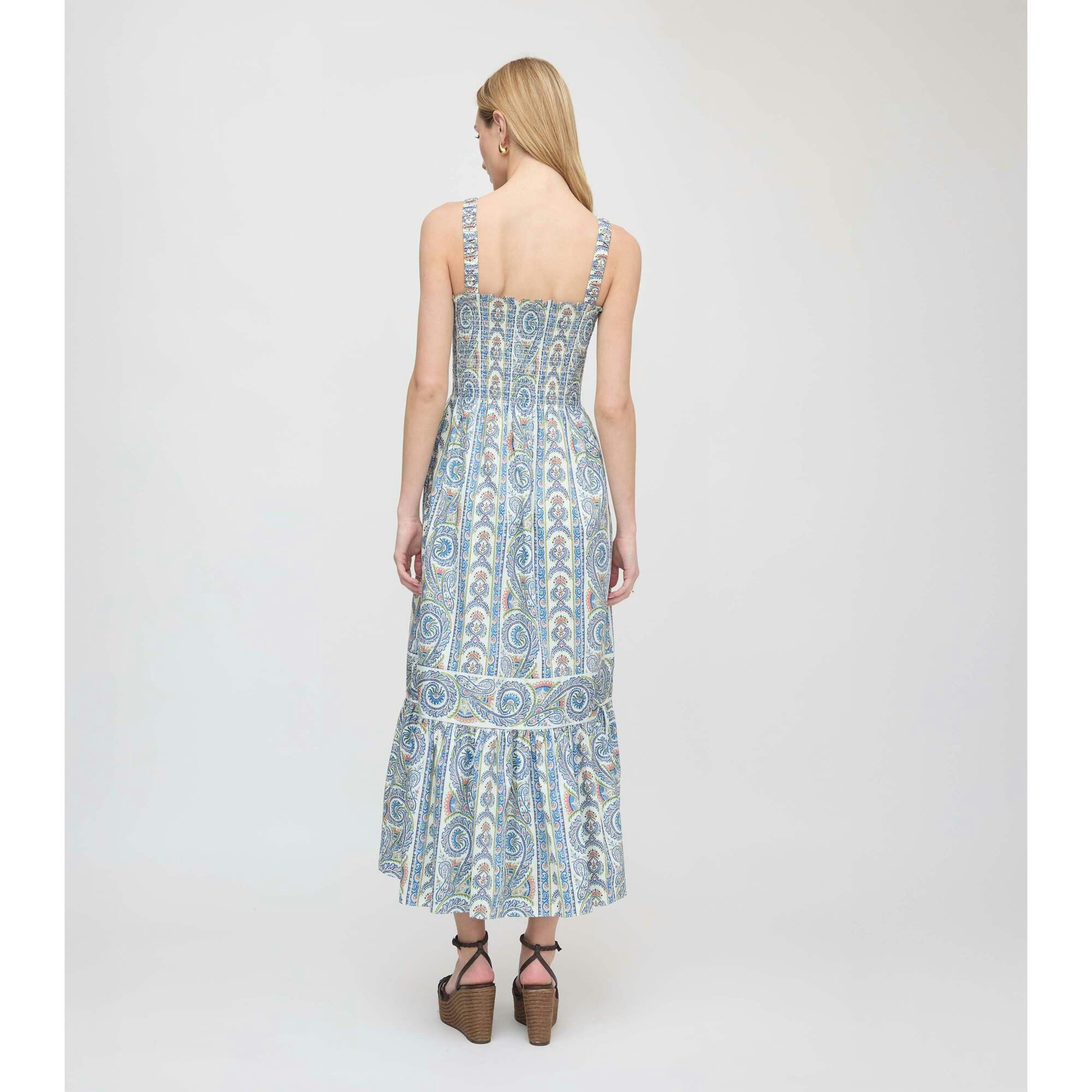 The Anjuli Nap Dress - Blue Corsica Paisley