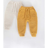 Fuzzy Drawstring Waist Ribbed Cuff Joggers