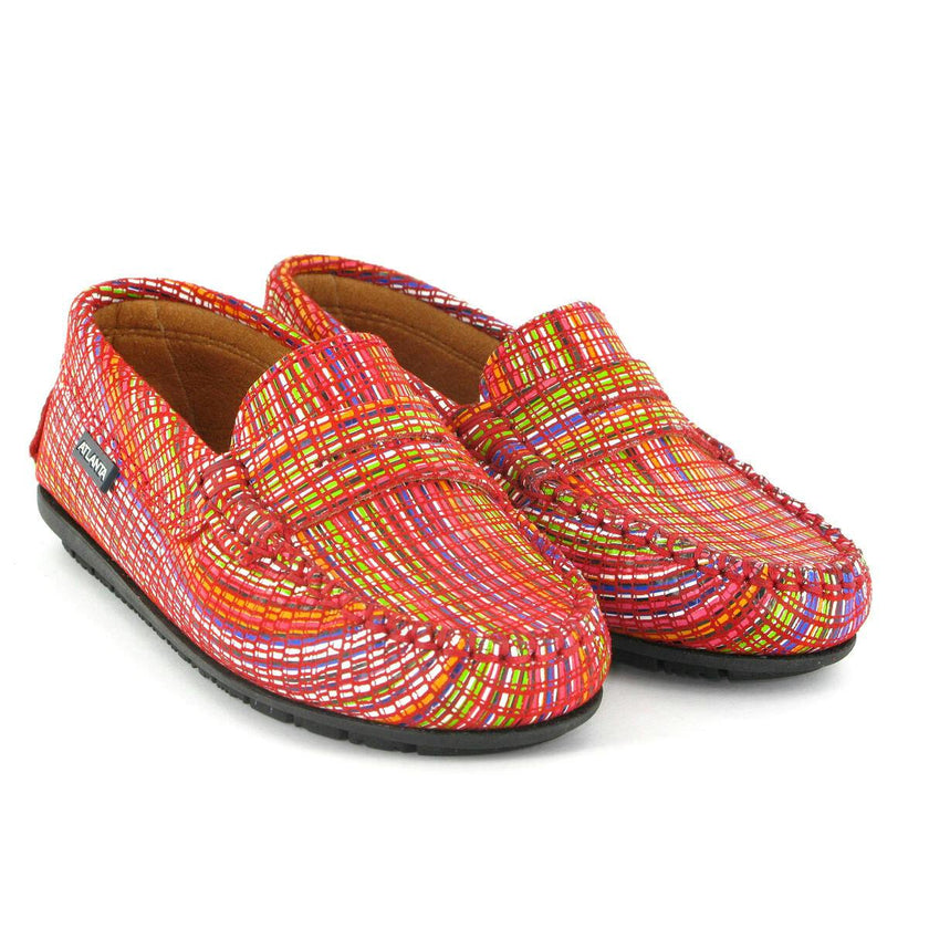 Penny Moccasins, Orange Multi