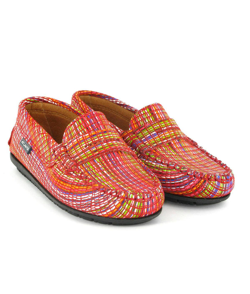 Penny Moccasins, Orange Multi