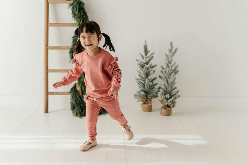 Girls Joggers in Holly Dust