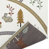 Flat Woven Graphic Print Rectangular Play Rug