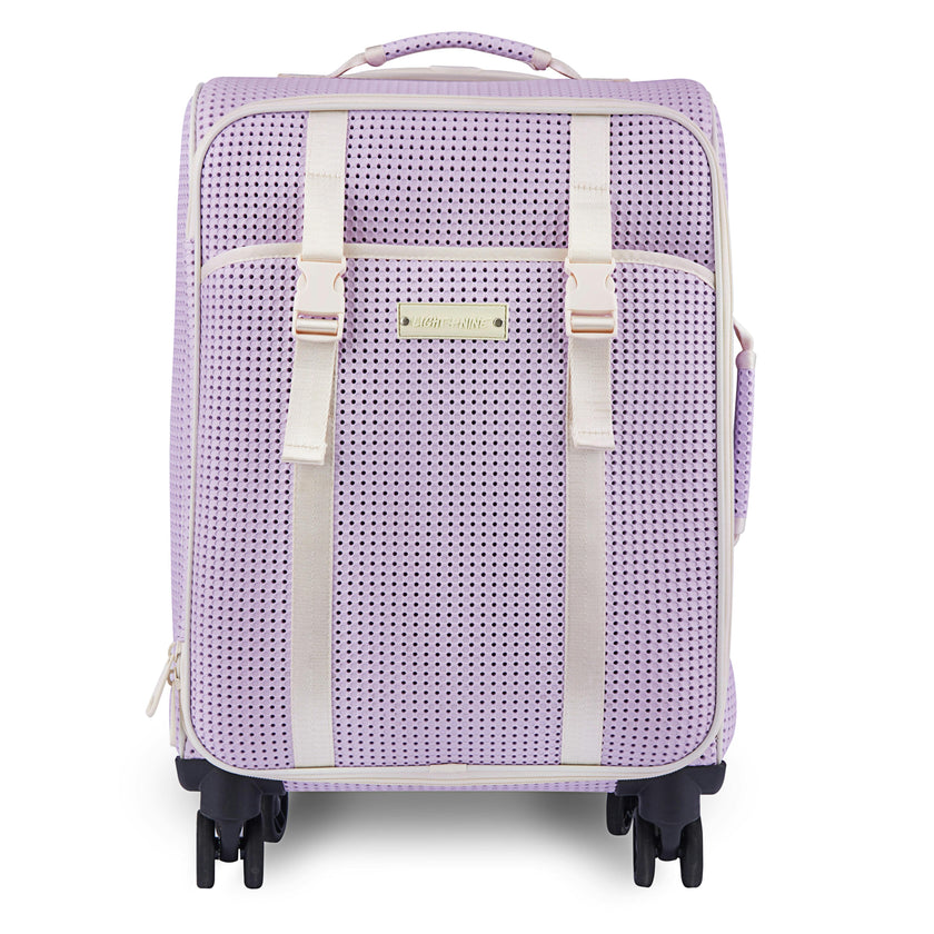 Suitcase 4 wheel Faded Lavender with Nimix Good Vibes Set Bundle