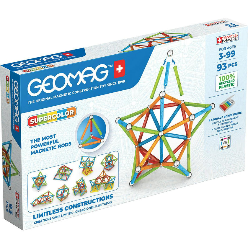 Geomag™ SUPERCOLOR 93 Piece Building Playset - 5+ Y