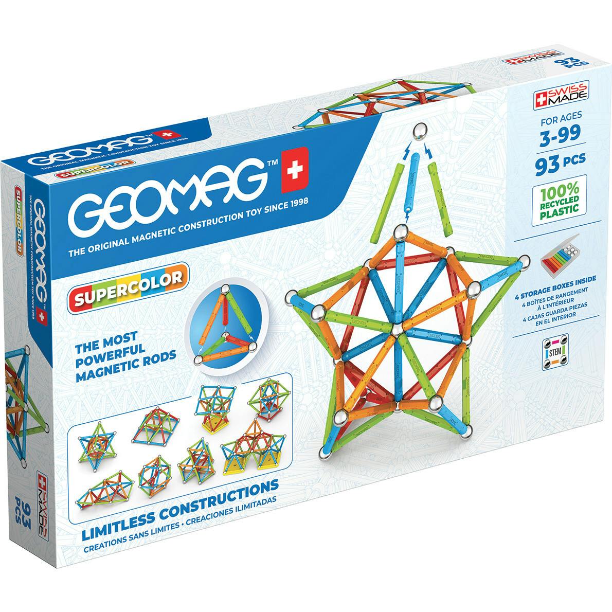 Geomag™ SUPERCOLOR 93 Piece Building Playset - 5+ Y