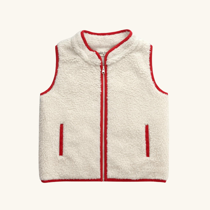 Sherpa Vest w/Red Trim