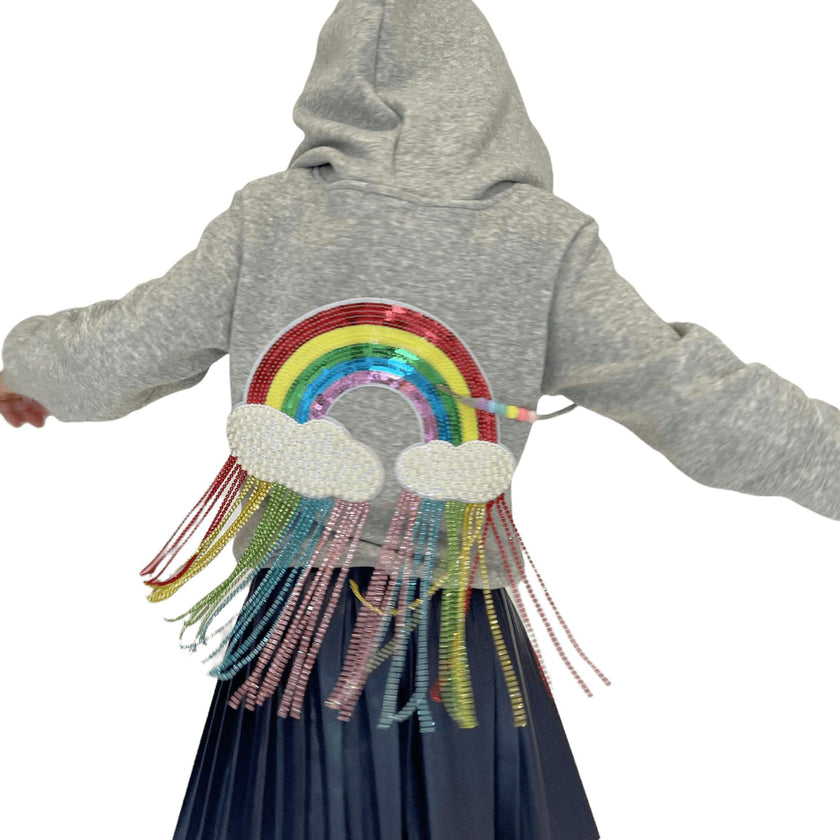 Crystal Rainbow Rain Hoodie – Teen/Women