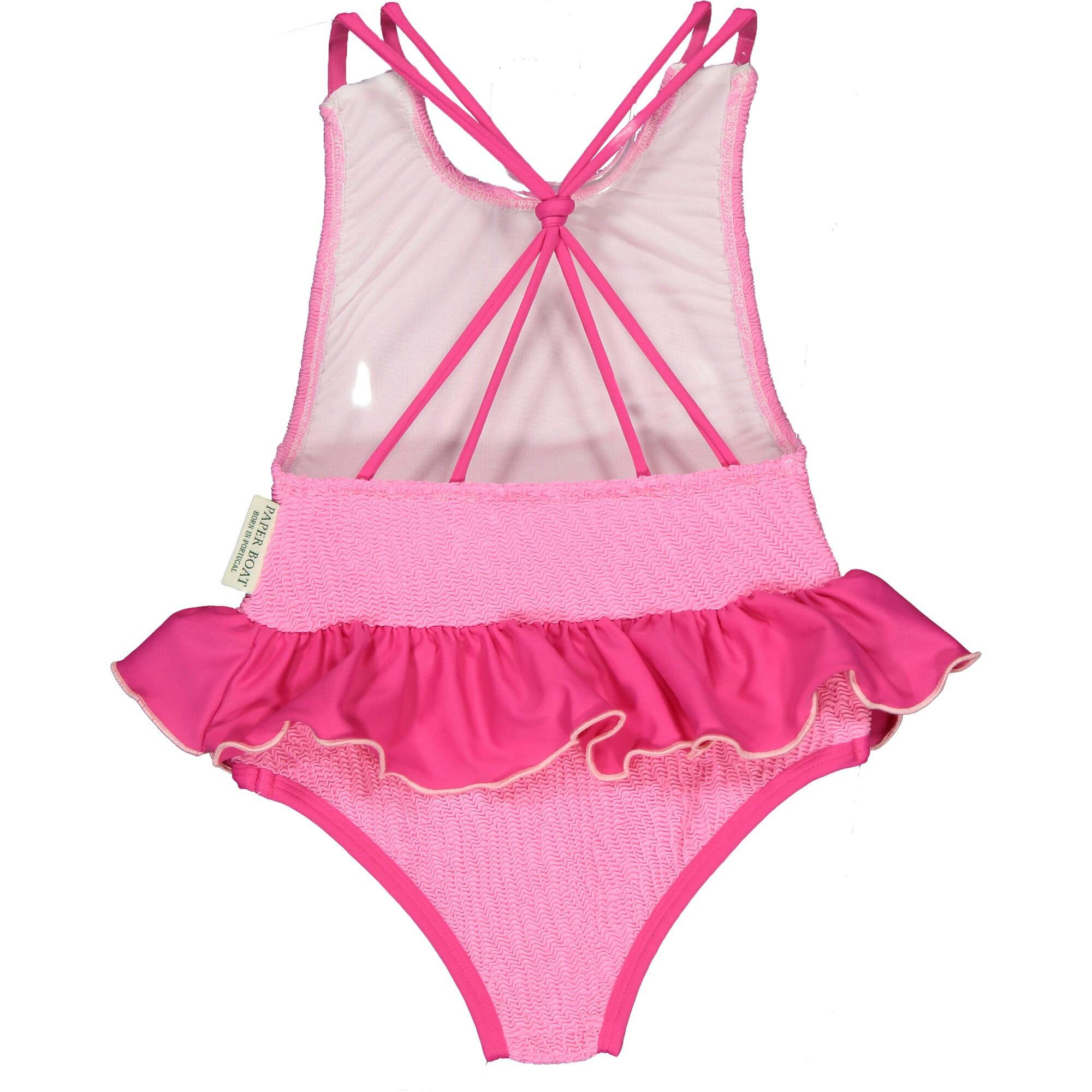 Pink Waves Textured Swimsuit