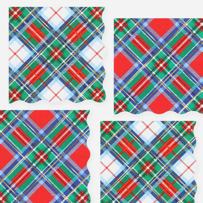 Plaid Mix Large Napkins