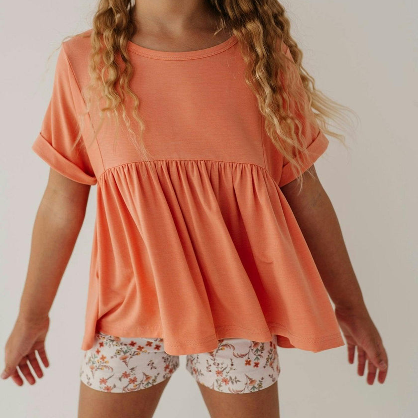 Girl's Printed Twill Shorts Ebba Viney Floral