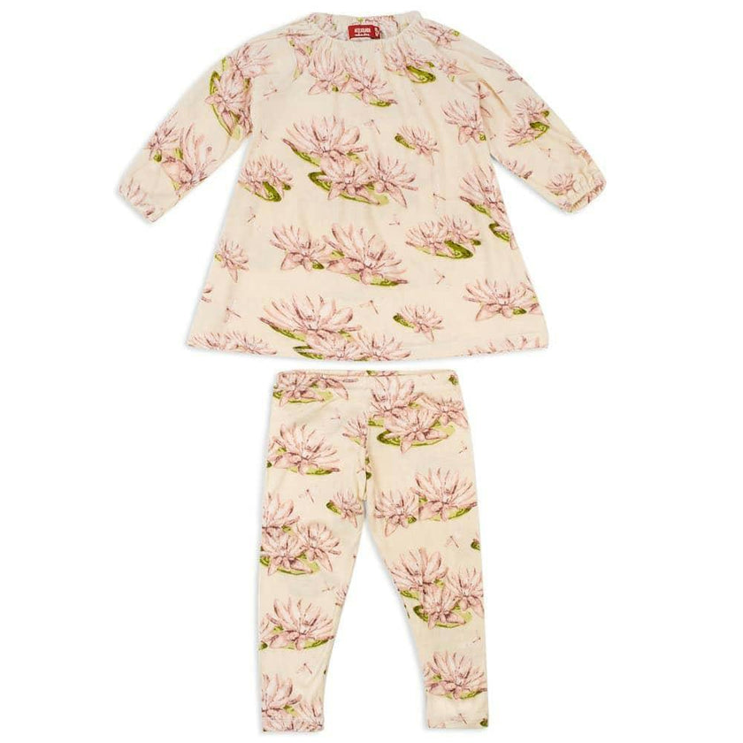 Water Lily Bamboo Dress & Legging Set