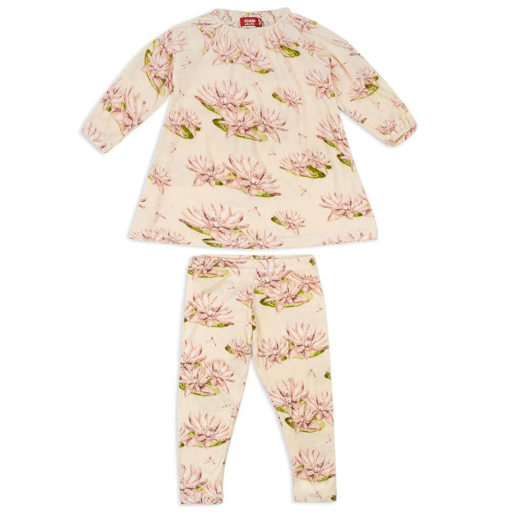 Water Lily Bamboo Dress & Legging Set