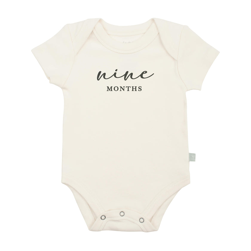 graphic bodysuit | nine months milestone charcoal