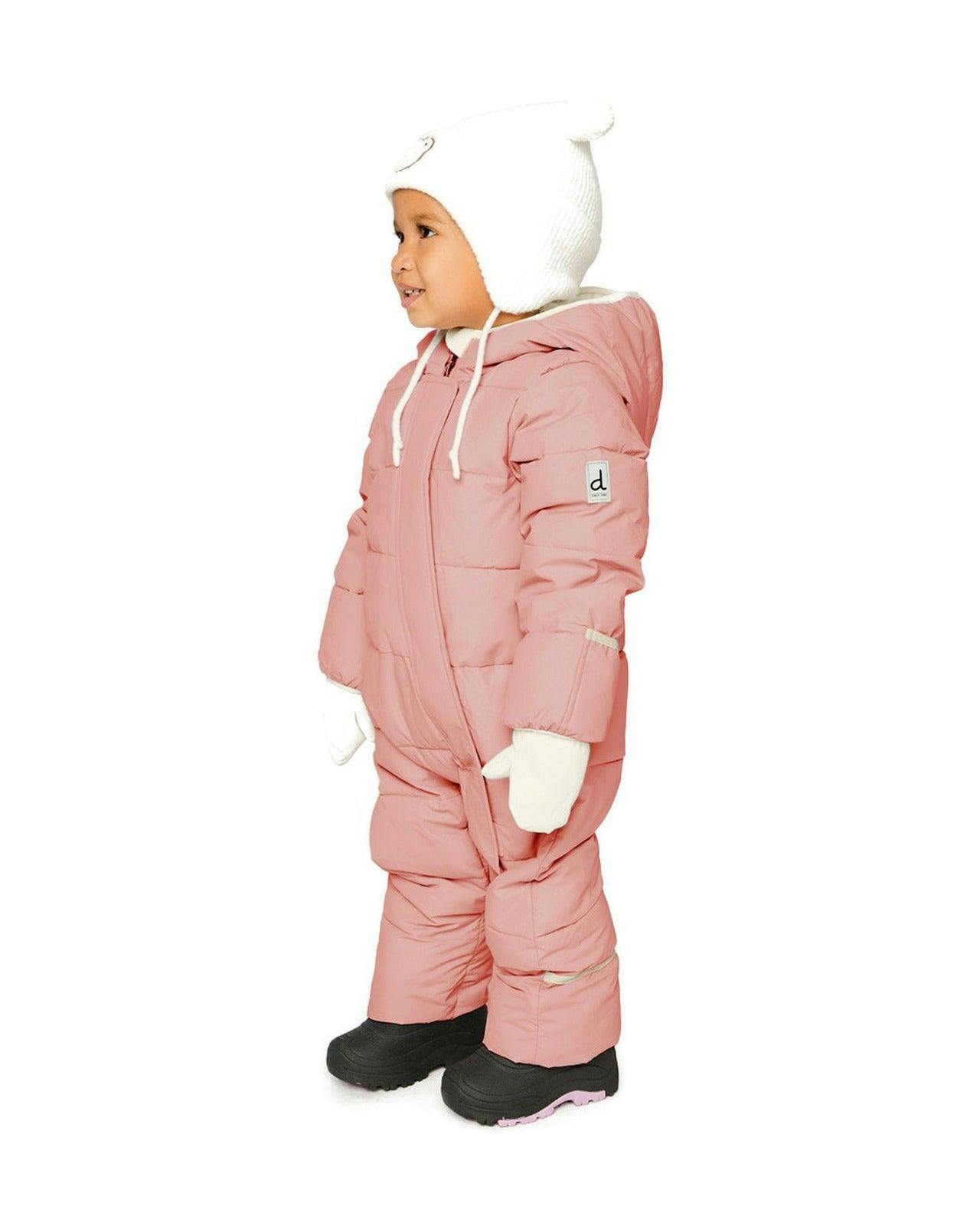 Baby Cloud One Piece Snowsuit Adapted For Car Seats Pale Dusty Pink
