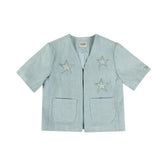 Chell√®e Denim Jacket | Stars | Ice Blue