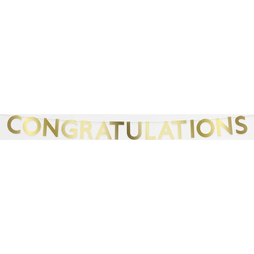 Gold Scallop Congratulations Garland
