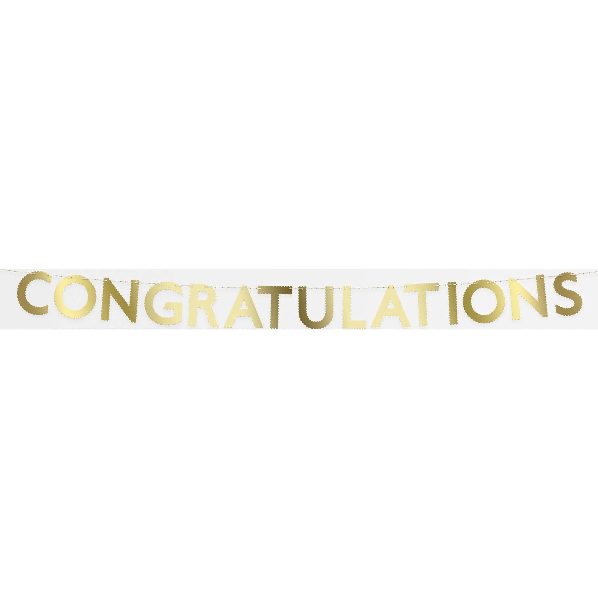 Gold Scallop Congratulations Garland