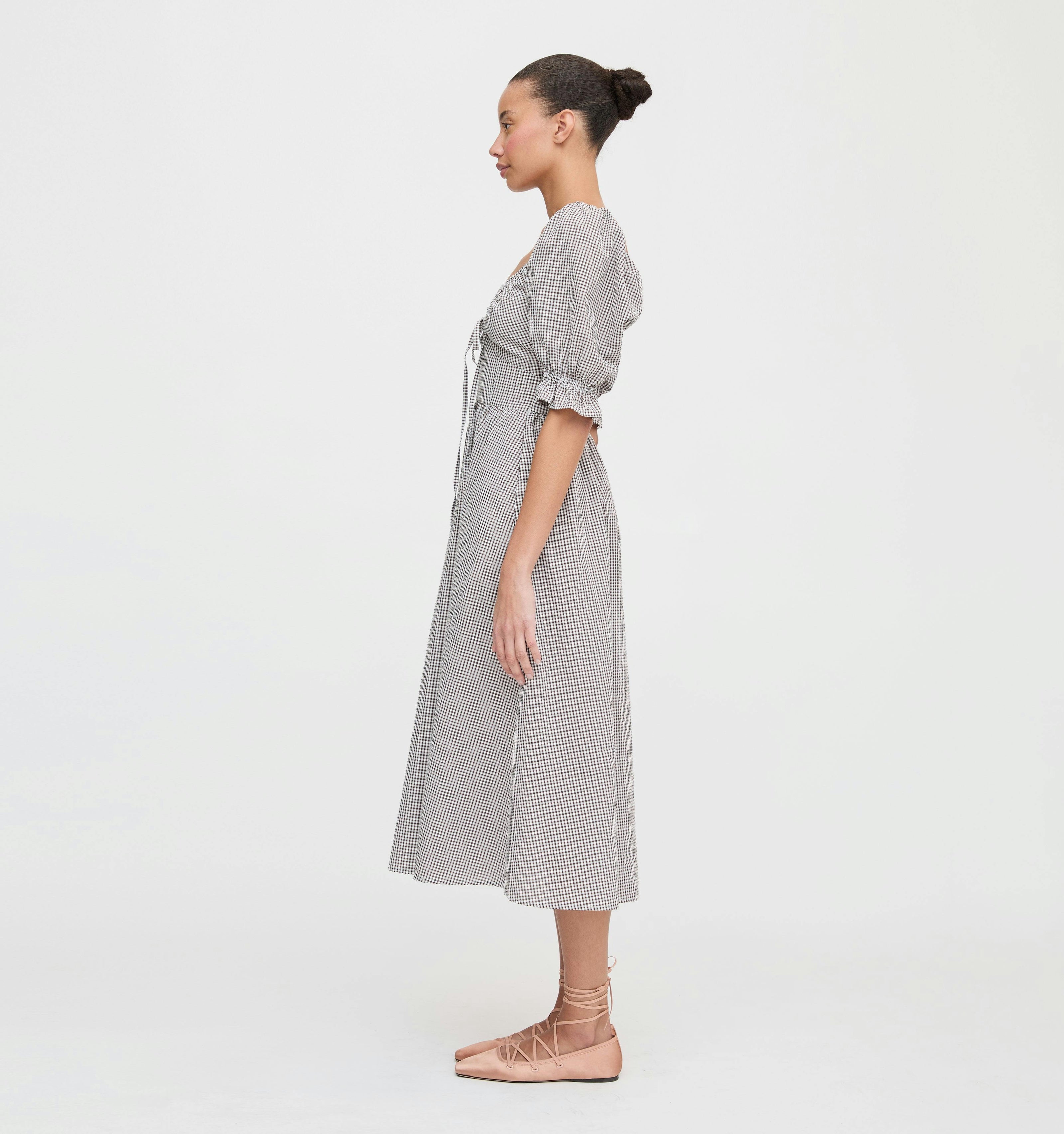 The Ophelia Dress - Chocolate Gingham