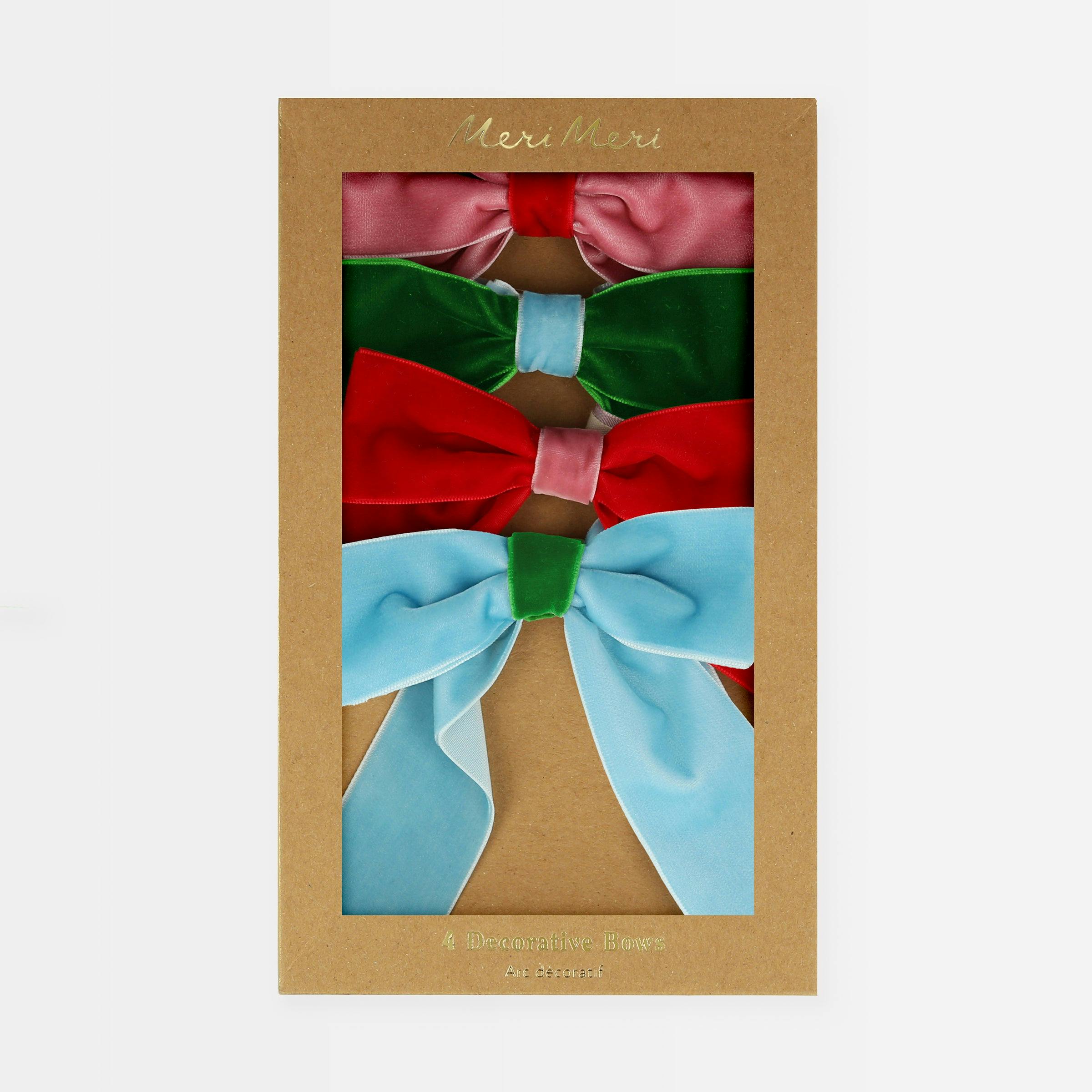 Velvet Napkin Bow Napkin Rings