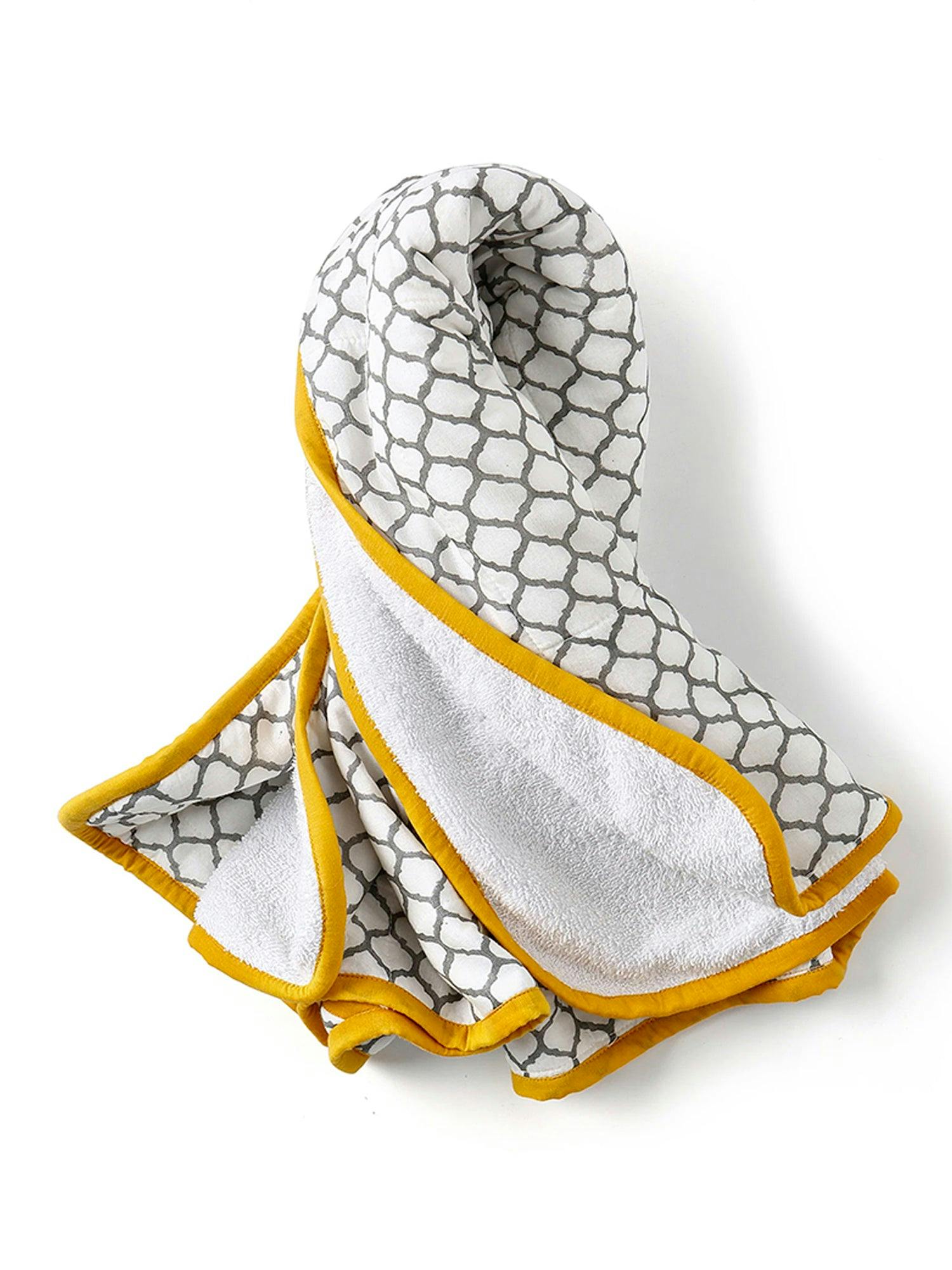 Block-Printed Terry Towel