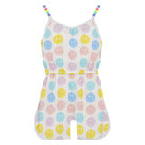 Happy Emoji Beaded Hearts Romper
