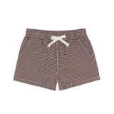 boys cocoa gingham ultra-soft twill shorts