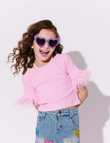 Lola Feather Raglan Sleeve Baby Tee
