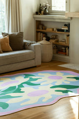Colorful Wavy Flower Rug by Maggie Stephenson