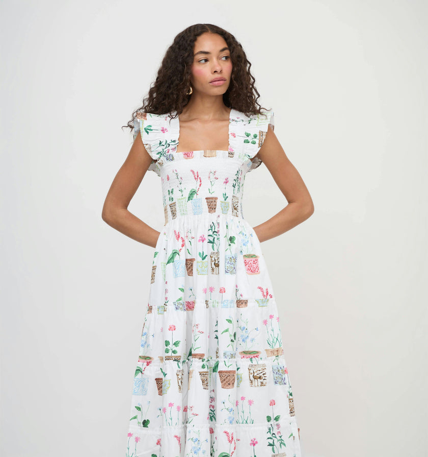 The Ellie Nap Dress - Flower Pots