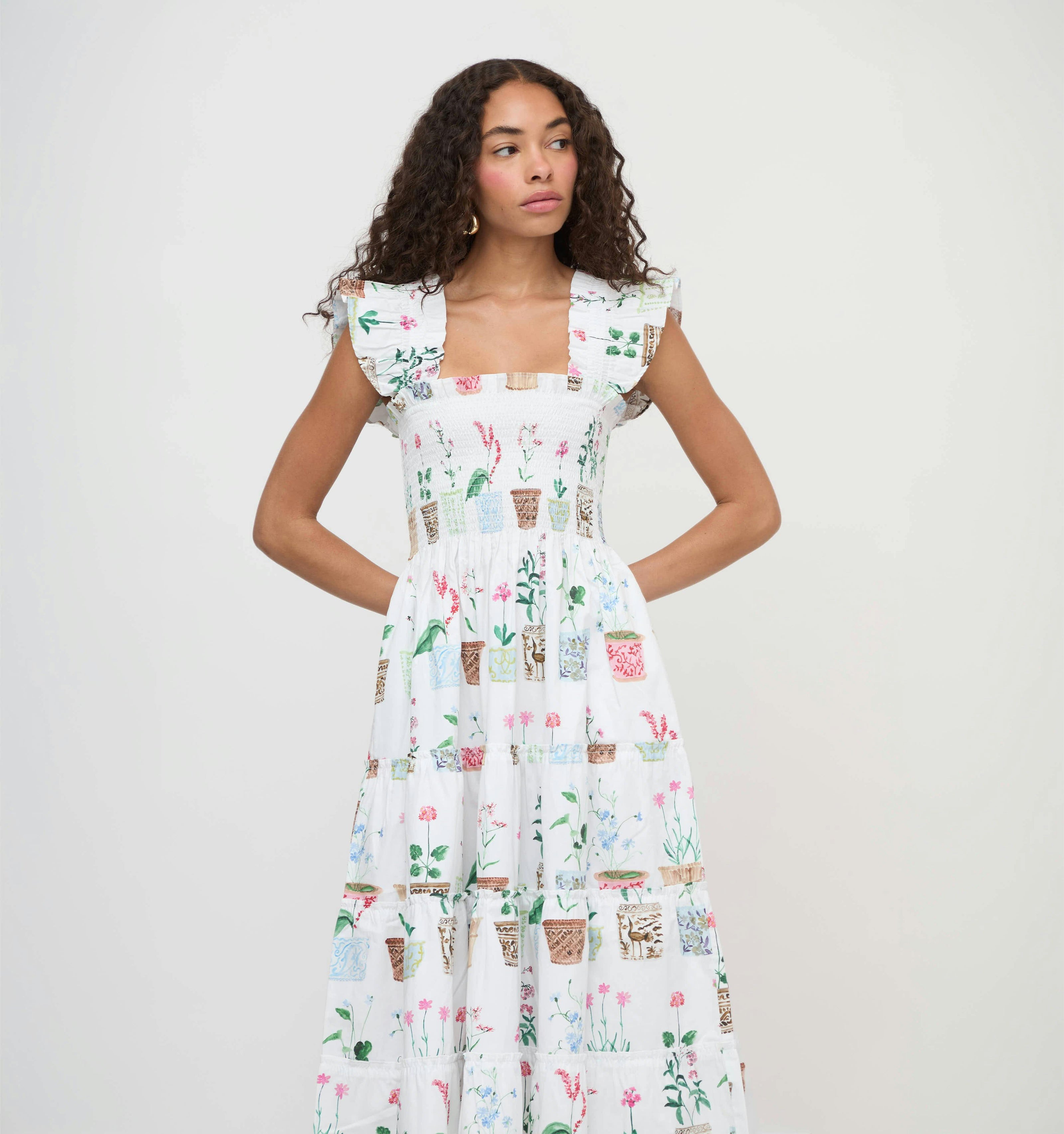 The Ellie Nap Dress - Flower Pots