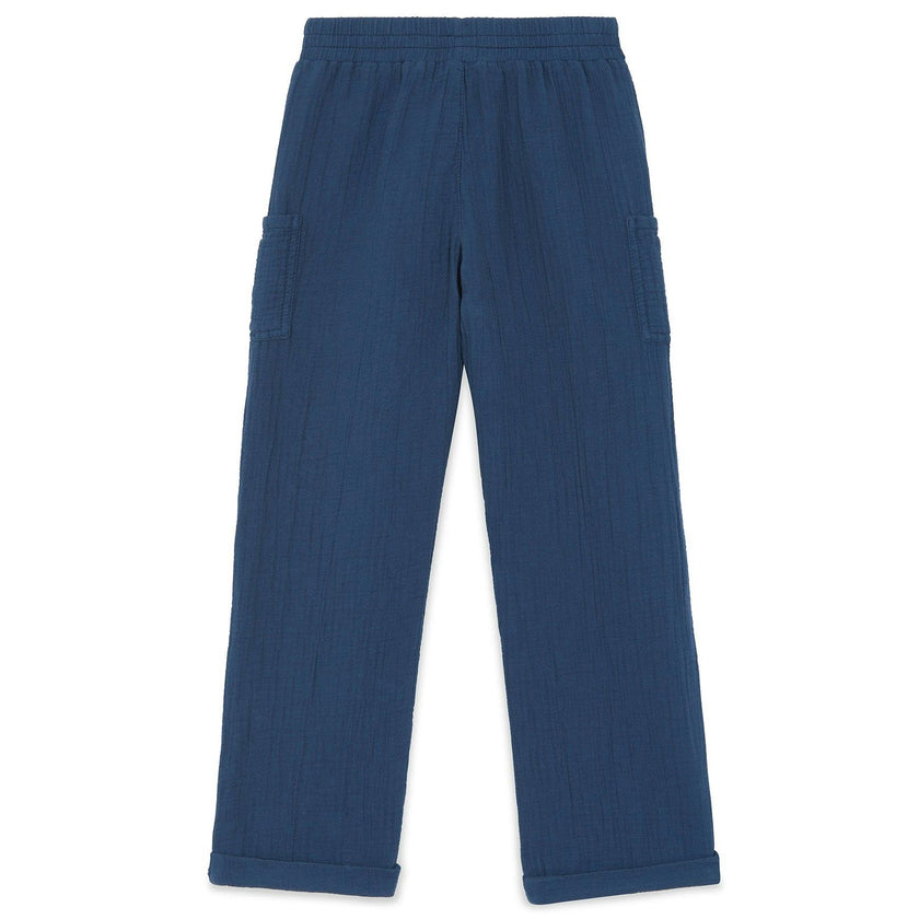 TARTINE ET CHOCOLAT Gauze Cotton Cargo Pants