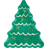 Christmas Tree With Bows Plates