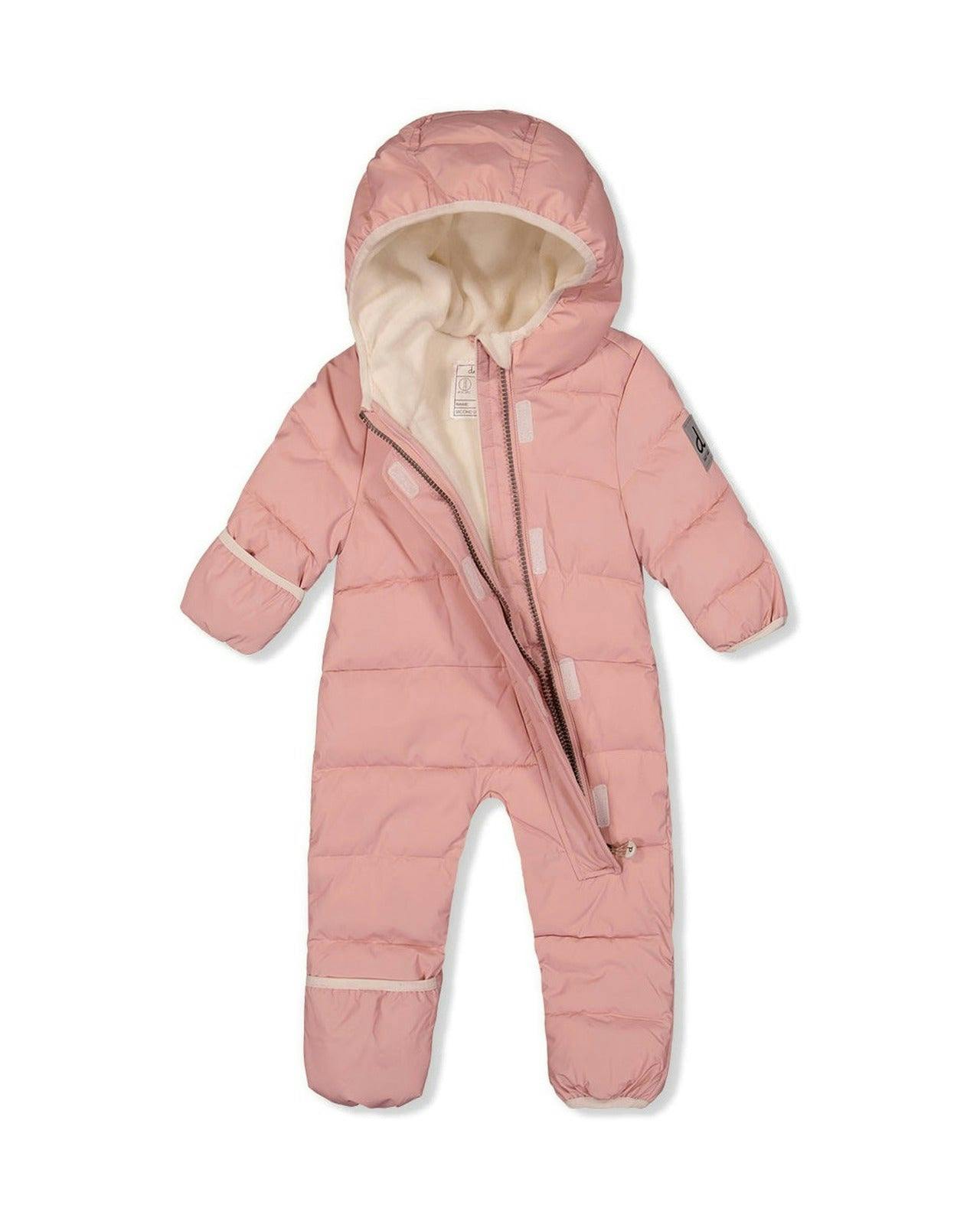Baby Cloud One Piece Snowsuit Adapted For Car Seats Pale Dusty Pink