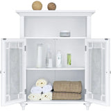 Windsor Wooden Floor Cabinet with Glass Mosaic Doors