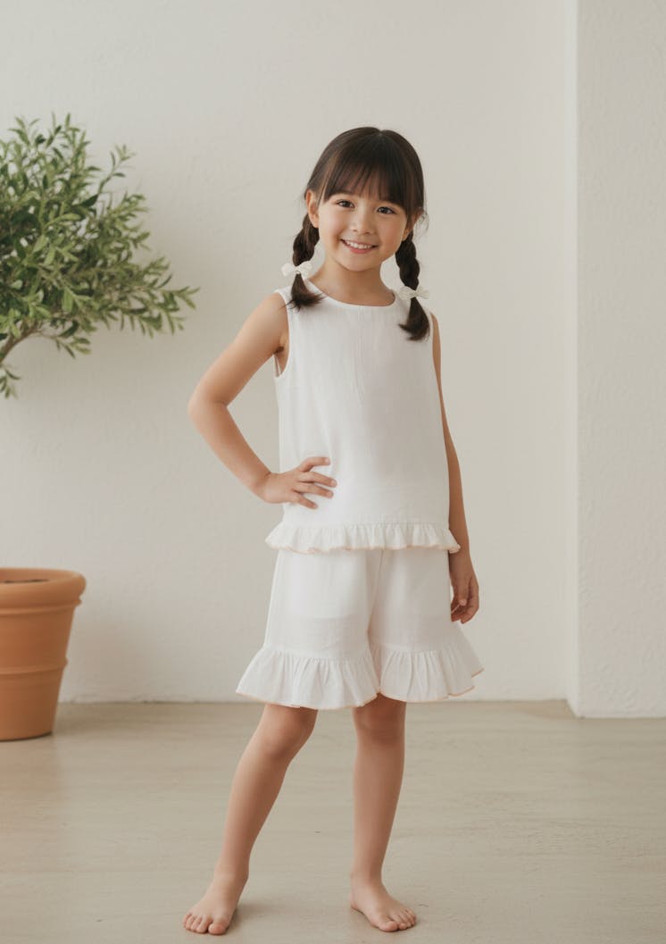 Top and Shorts Set Peach