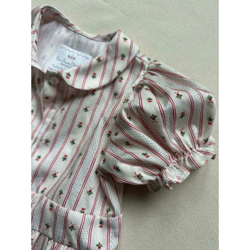 Charlotte Dress | Holiday Dot Stripe