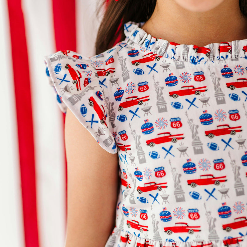 Classic Americana Ruffle Dress