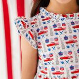 Classic Americana Ruffle Dress