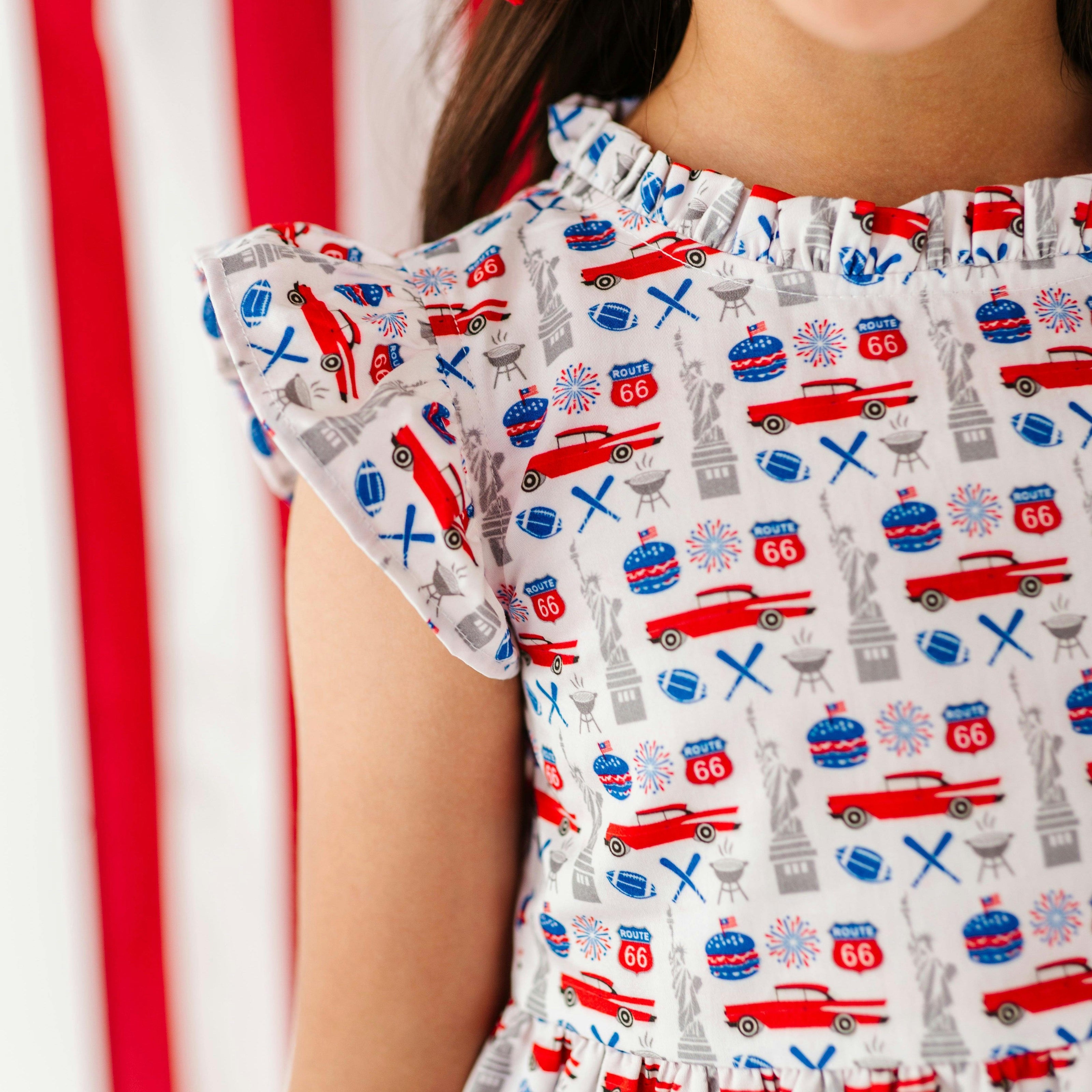 Classic Americana Ruffle Dress