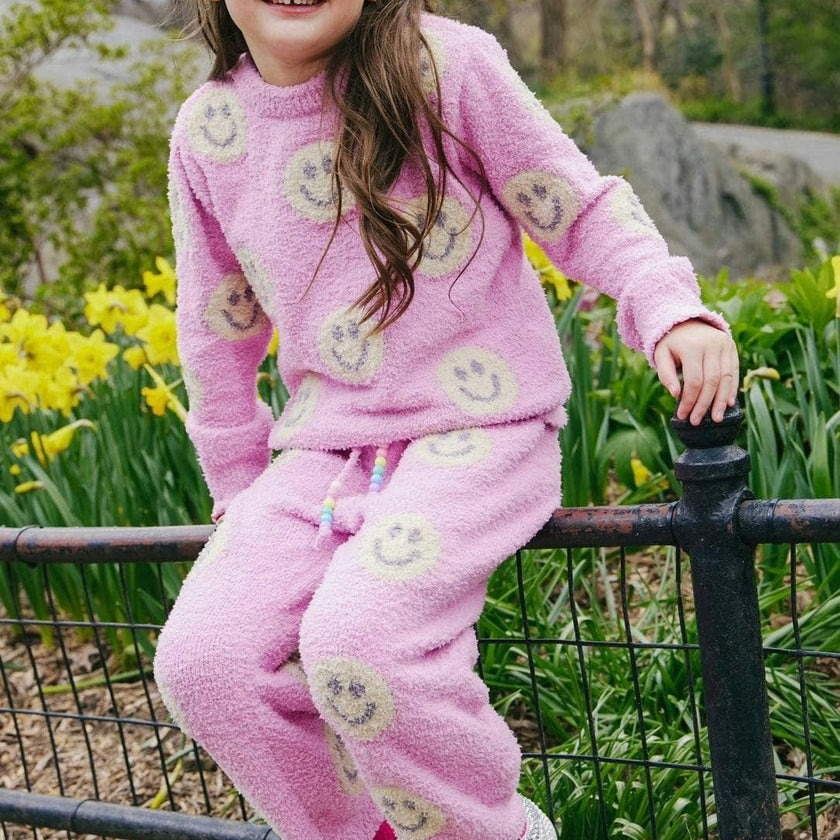 Pinky Fuzzy Smiley Emoji  Set