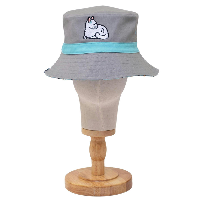 Reversible Bucket Hat – Pals in Print Collection: Sweet Cats