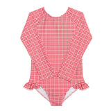 Girls Poppy Gingham Rashguard One Piece