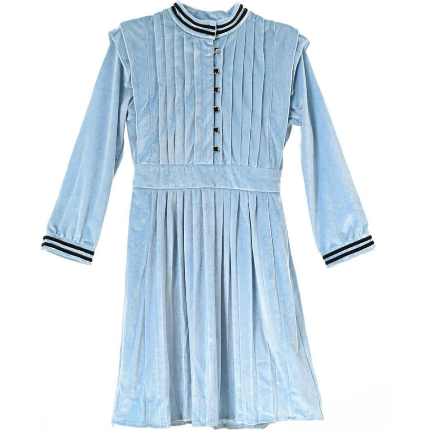 Vivienne dress (velvet sky blue)
