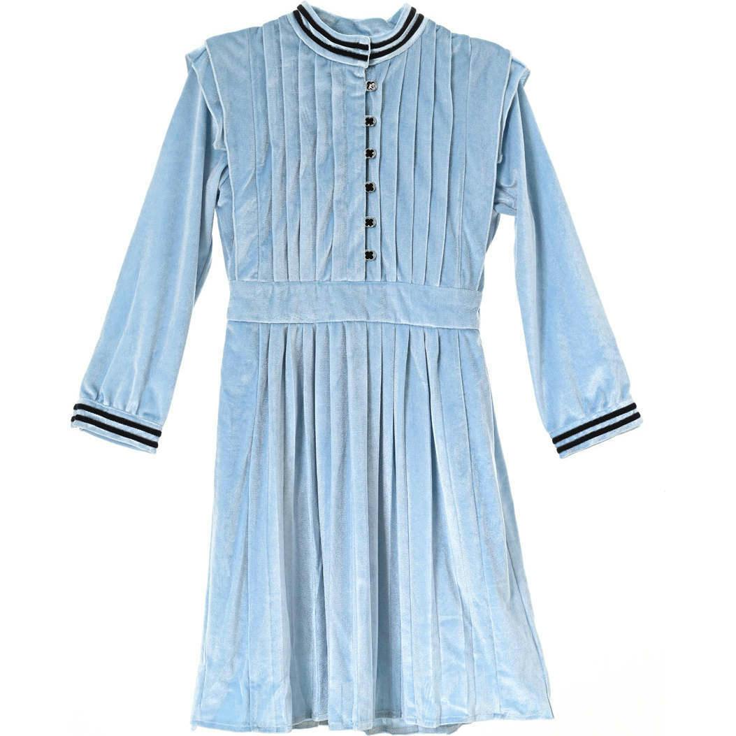 Vivienne dress (velvet sky blue)