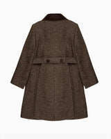 Classic Coat in Brown Herringbone