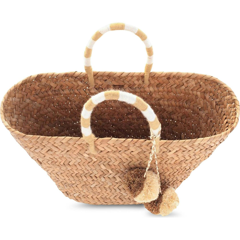 Women's St Tropez Straw Pom Pom Tote Bag