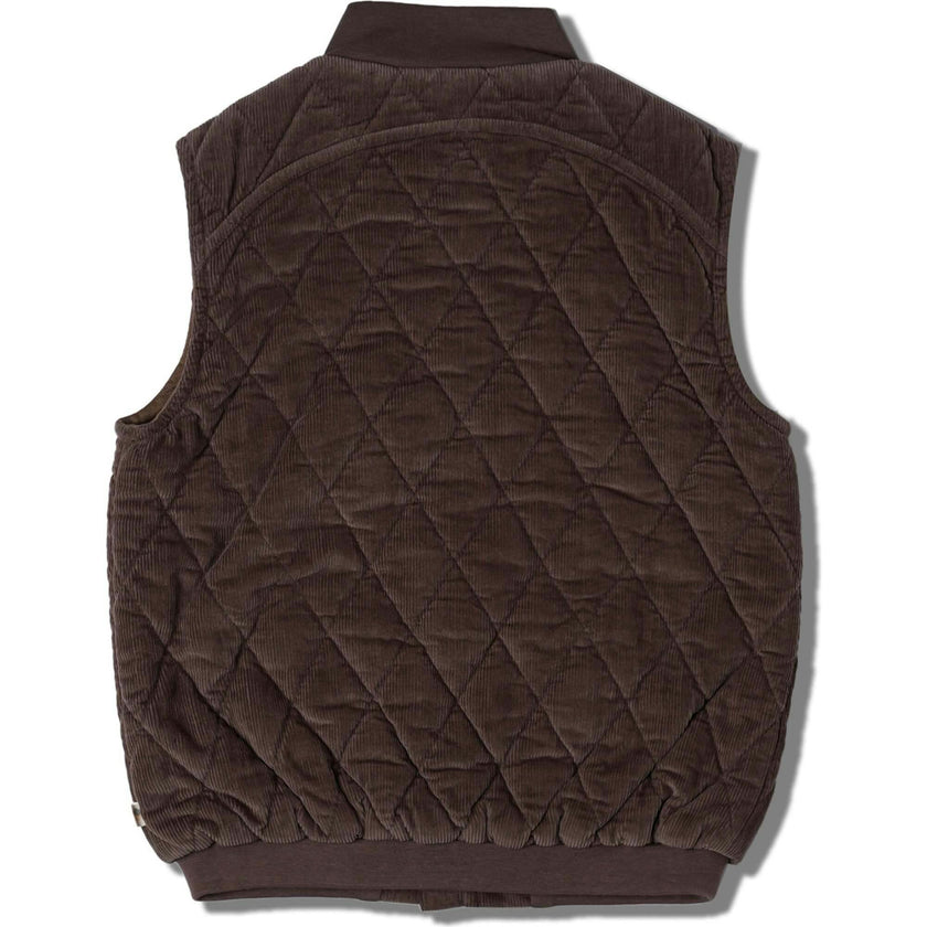 Organic Sleeveless Quilted Corduroy Jacket