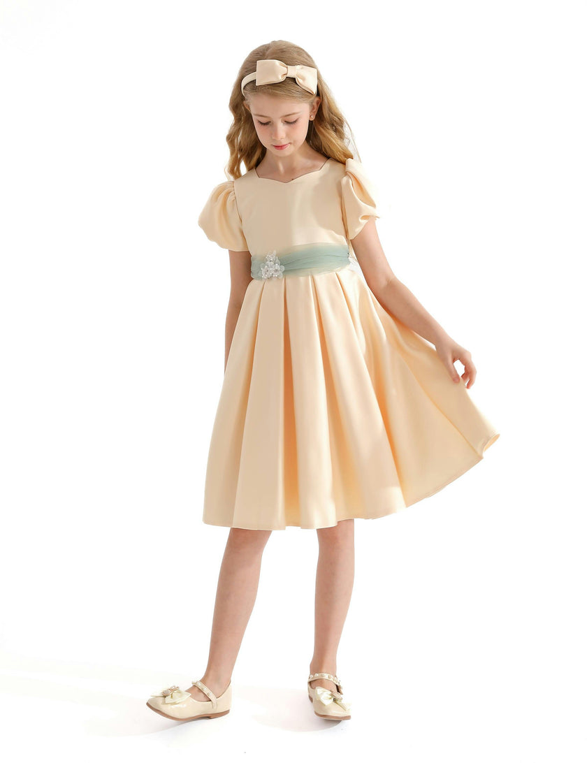 Ivory Easton Teacup Belt Dress